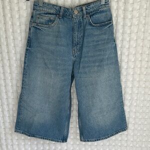 Zara Blue Denim Bermuda Shorts
